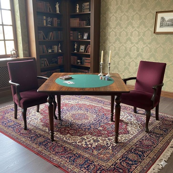 Klaptafel Speeltafel Laat-biedermeier 1870 Noten Nr.: 27904, Huis en Inrichting, Tafels | Eettafels, Gebruikt, Minder dan 50 cm