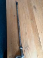 Metalen oude wandelstok met kop zie foto, Ophalen of Verzenden, Gebruikt