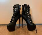 20 cm High heels stilleto plateau enkellaarsjes, Kleding | Dames, Schoenen, Verzenden, Nieuw, Zwart