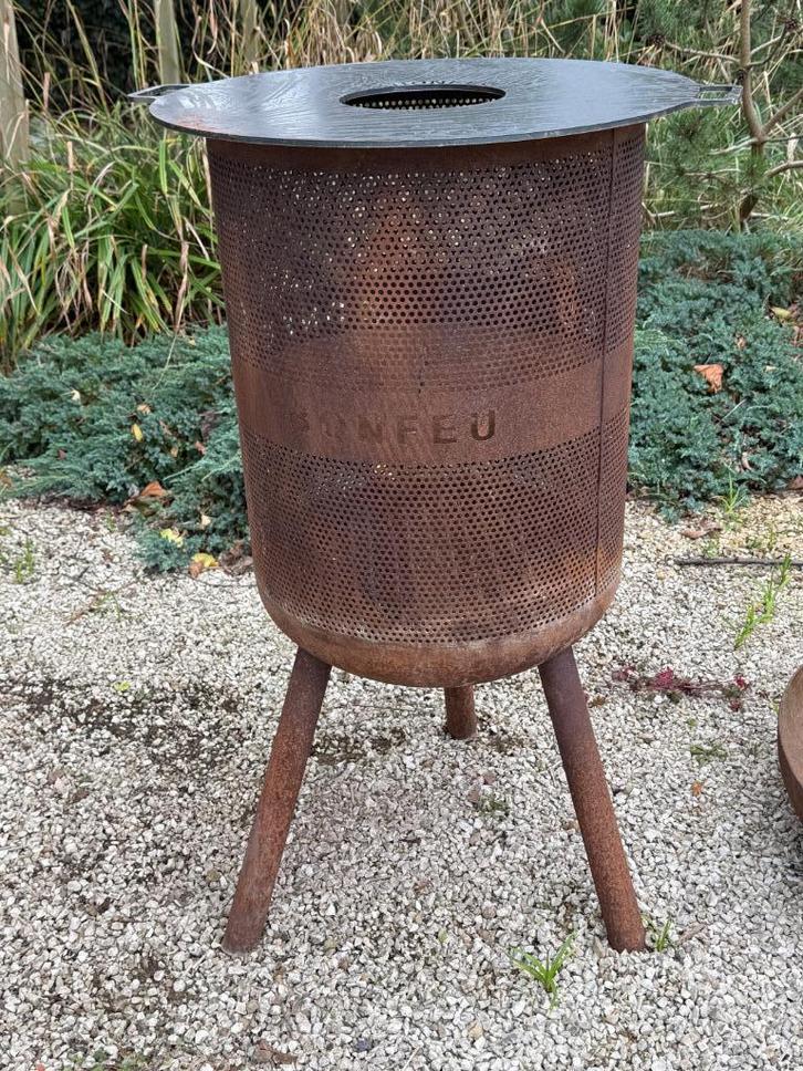 BonFeu BonVes 45 Roest Vuurkorf Staal met plancha bakplaat, Tuin en Terras, Tuinhaarden, Gebruikt, Ophalen