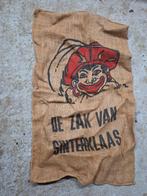 Jute zak van Sinterklaas met zwarte piet vintage nostalgie, Ophalen of Verzenden
