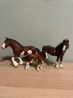 Schleich clydesdale paarden familie set, Ophalen of Verzenden, Zo goed als nieuw, Paard, Beeldje of Figuurtje