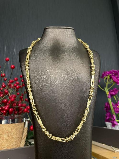 Prachtige 14 karaats gouden ketting | 65 CM, Sieraden, Tassen en Uiterlijk, Kettingen, Nieuw, Goud, Goud, Ophalen of Verzenden