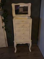 Mooi wit kastje met spiegel en lades, Huis en Inrichting, Kasten | Kledingkasten, Ophalen, Minder dan 50 cm, Gebruikt, 100 tot 150 cm