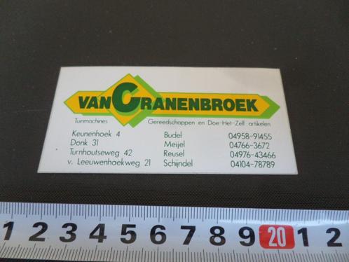sticker van cranenbroek budel meijel reusel schijndel, Verzamelen, Stickers, Zo goed als nieuw, Bedrijf of Vereniging, Ophalen