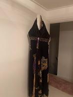 Elegante lange feestjurk met satijnen jasje (kort), Kleding | Dames, Jurken, Maat 38/40 (M), Verzenden, Zwart, Zo goed als nieuw