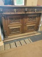 Eiken kast met houtsnijwerk, Antiek en Kunst, Antiek | Meubels | Kasten, Ophalen