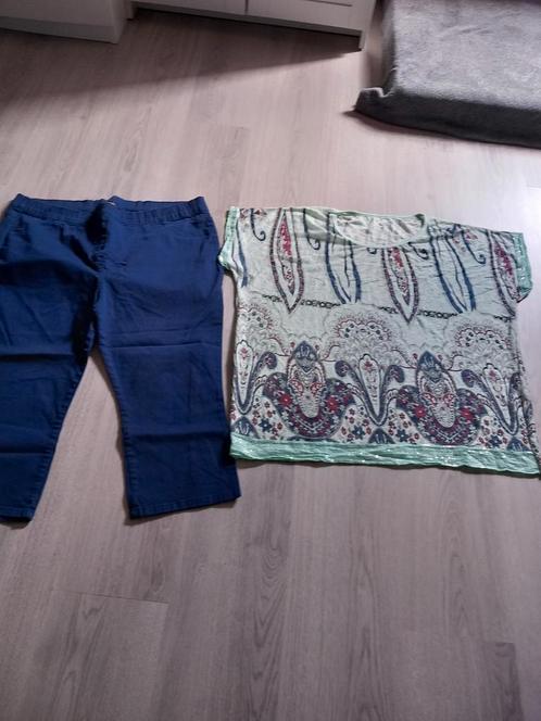 MOOIE DAMESSET MAAT 52/54 MS MODE KOOPJE, Kleding | Dames, Grote Maten, Zo goed als nieuw, Blouse of Tuniek, Blauw, Ophalen of Verzenden