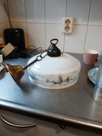 Prachtig  vintage hanglampje delfs blauw glas, Huis en Inrichting, Lampen | Hanglampen, Ophalen of Verzenden, Zo goed als nieuw