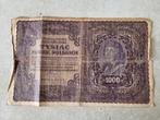 Zeer groot bankbiljet Polen 1.000 Marek 1919, Ophalen of Verzenden, Polen