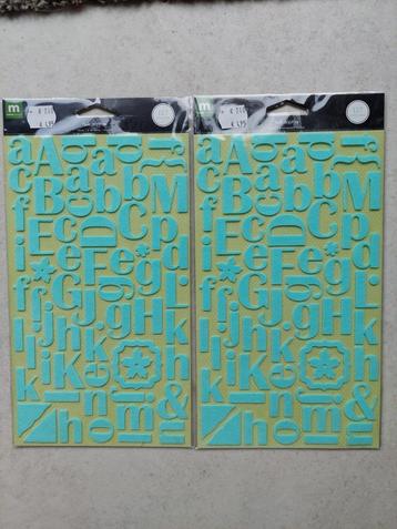 2x Making Memories Felt Alpha stickers beschikbaar voor biedingen
