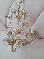 Vintage brocante kroonluchter 3 arms, Huis en Inrichting, Lampen | Kroonluchters, Ophalen of Verzenden