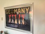 Rammstein Germany poster in grote zilveren lijst, Ophalen, Gebruikt, Met lijst, Rechthoekig Liggend