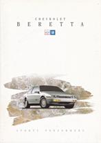 Brochure Chevrolet Beretta 1993 NEDERLAND, Chevrolet, Ophalen of Verzenden, Zo goed als nieuw, Chevrolet
