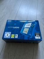 Nintendo 2DS Blauw Transparant + 56 3DS Games!, Met games, Blauw, 2DS, Ophalen of Verzenden
