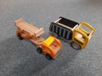 Pintoy kiepwagen en houten oplegger, evt. ook constructieset, Ophalen of Verzenden, Zo goed als nieuw