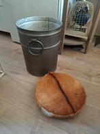 Mooie grote metalen opbergton, Ophalen, Zo goed als nieuw