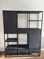 Vakken kast zwart mango hout, Huis en Inrichting, Kasten | Wandmeubels, Ophalen, Zo goed als nieuw, 25 tot 50 cm, 150 tot 200 cm