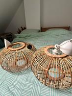 Bamboo lampenkappen, Huis en Inrichting, Lampen | Lampenkappen, 25 tot 50 cm, Rond, Ophalen of Verzenden, Zo goed als nieuw