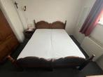Eikenhouten bed incl bodem, Ophalen, Bruin, Tweepersoons, Zo goed als nieuw