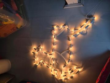 Retro kerstverlichting hert en ster  beschikbaar voor biedingen
