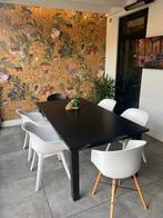 IKEA Uitschuifbare Eettafel Hout Zwart, Huis en Inrichting, Ophalen, Gebruikt, 100 tot 150 cm, 200 cm of meer