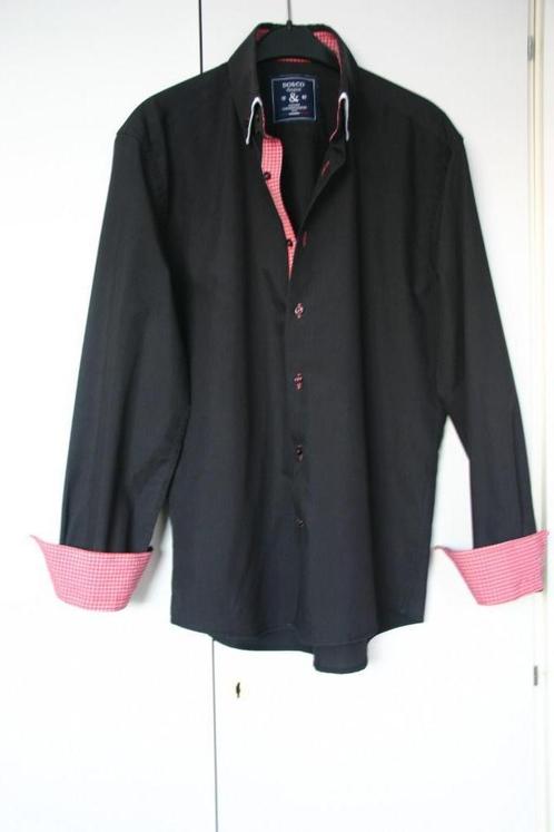 Overhemd maat L merk Do & Co z.g.a.n., Kleding | Heren, Overhemden, Zo goed als nieuw, Halswijdte 41/42 (L), Zwart, Ophalen of Verzenden