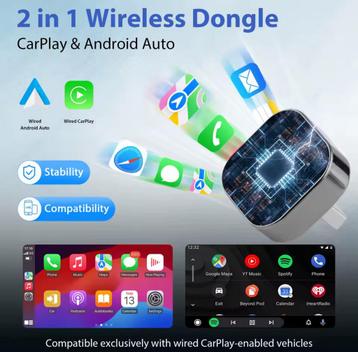CarPlay Android Adapter – YouTube, Netflix, Navigatie & Meer beschikbaar voor biedingen