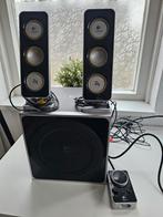 Logitech 2.1 set Z4 - Goed geluid!, Computers en Software, Pc speakers, Ophalen, Gebruikt, Audiokanaal 2.1, Logitech