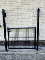 Zwart gecoate looppoort, Tuin en Terras, Tuinhekken en Hekwerk, Ophalen, Gebruikt, IJzer, Tuinhek