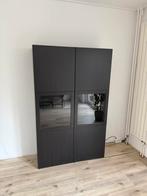 IKEA Besta dubbele kast met glazen deuren, Huis en Inrichting, Kasten | Wandmeubels, Ophalen, Zo goed als nieuw, 25 tot 50 cm
