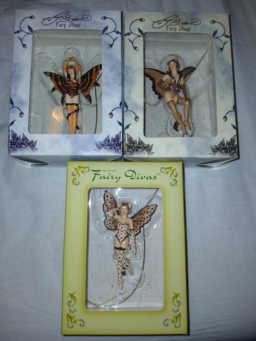 3x Amy Brown Fairy Diva elfje - Femme Felines, Verzamelen, Beelden en Beeldjes, Zo goed als nieuw, Fantasy, Ophalen of Verzenden
