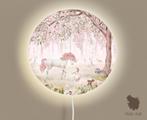 Ronde Wandlamp Eenhoorn Roze 35 cm (Ø) Kikki Belle, Kinderen en Baby's, Kinderkamer | Inrichting en Decoratie, Bi & Li Creaties