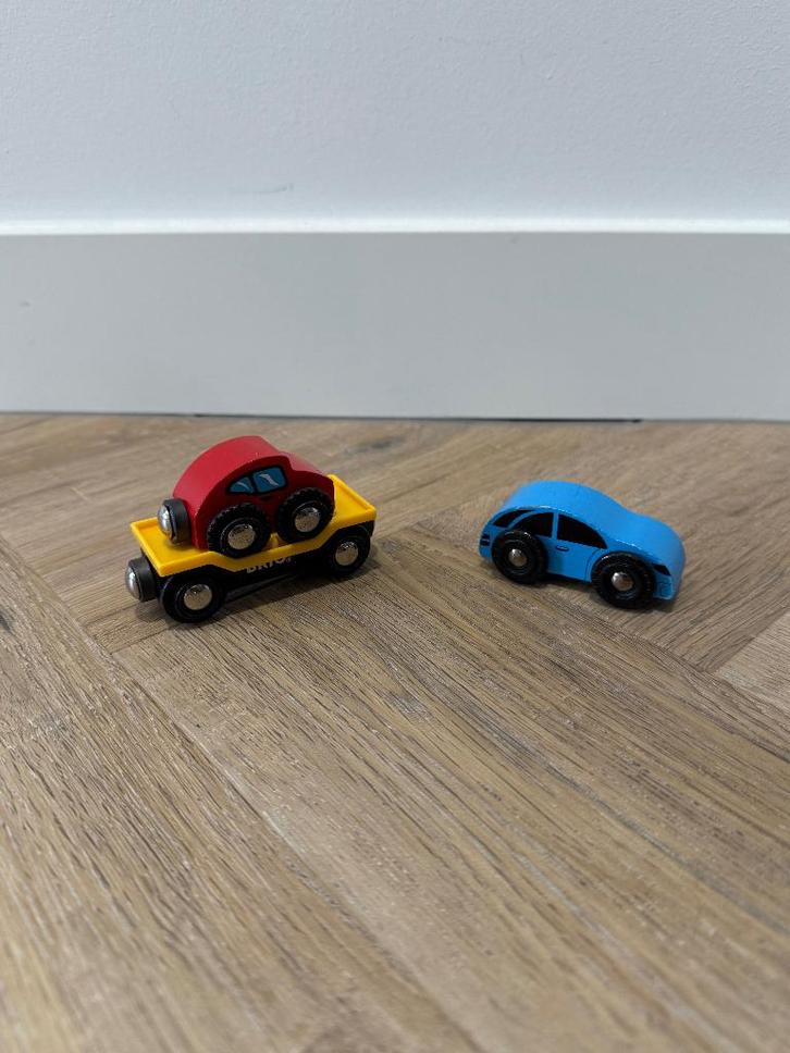 Heel goed Brio houten trein auto transport set 33559 rodo, Kinderen en Baby's, Speelgoed | Houten speelgoed, Zo goed als nieuw