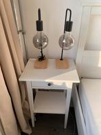 Bedside table and lamps, Huis en Inrichting, Ophalen, Zo goed als nieuw, Hout