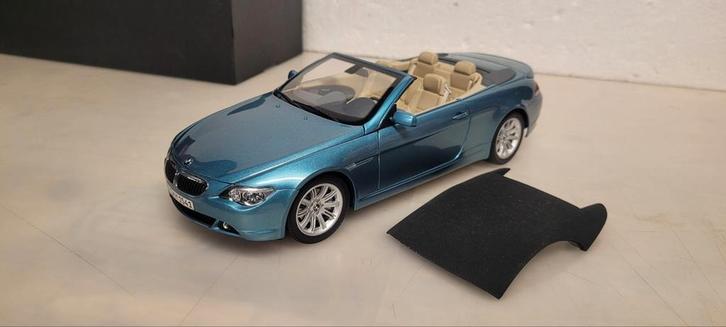 Kyosho BMW 6 serie cabrio E64 Atlantis blue, Hobby en Vrije tijd, Modelauto's | 1:18, Zo goed als nieuw, Auto, Kyosho, Ophalen of Verzenden