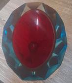 Murano-stijl Sommerso object | Facetgeslepen glas | 1950, Ophalen of Verzenden