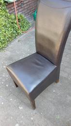 bruine leren stoelen, Ophalen, Gebruikt, Bruin, Vijf, Zes of meer stoelen