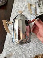 Echt oude theepot koffiepot zilverkleur bakelieten handvat, Antiek en Kunst, Ophalen of Verzenden