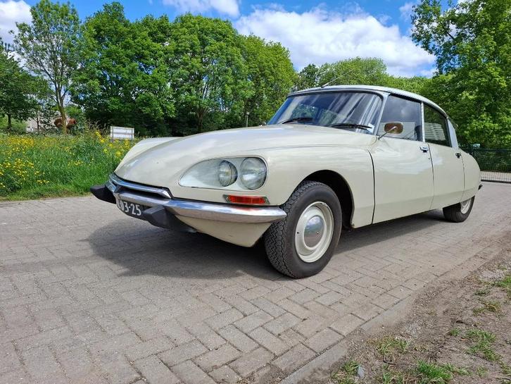 Citroën DS 1972 Beige, Auto's, Citroën, Particulier, DS, LPG, Sedan, Handgeschakeld, Geïmporteerd, Beige, Bruin, Leder, Ophalen
