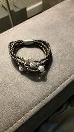 Bruine armband met kralen, Overige materialen, Bruin, Ophalen of Verzenden, Zo goed als nieuw
