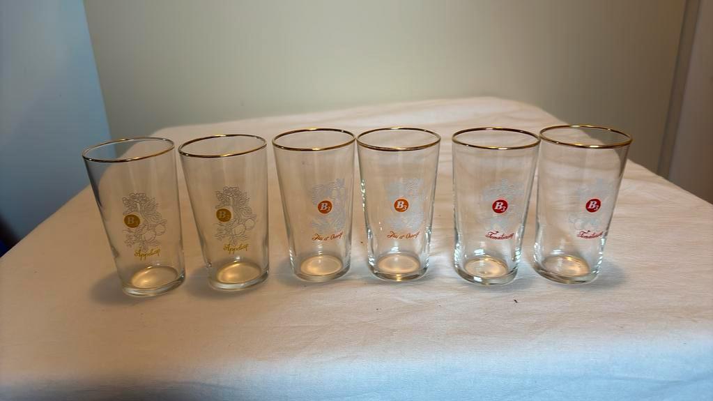 6 oude sap glaasjes B3, Verzamelen, Ophalen of Verzenden, Zo goed als nieuw, Borrel- of Shotglas