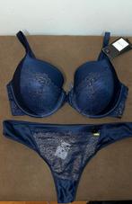 Hunkemöller Noir BH 80D, string L, Hunkemöller Noir, Ophalen of Verzenden, Blauw, Overige typen