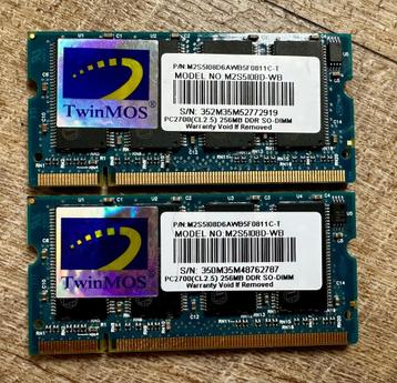 256 MB DDR-RAM 200-pin SO-DIMM PC-2700S Laptop-Memory beschikbaar voor biedingen