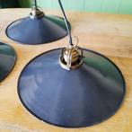 Industriële zwart / Grijze hanglampen vintage lampen, Ophalen of Verzenden, Minder dan 50 cm