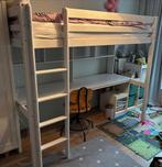 Stevige hoogslaper 200x90 met bureau en kast Flexa, Huis en Inrichting, Slaapkamer | Stapelbedden en Hoogslapers, Ophalen, Gebruikt