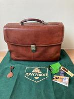 Akte/Laptop tas, Gebruikt, Bruin, Leer, Ophalen