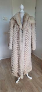 Lange blauwvos bontjas maat L., Kleding | Dames, Jassen | Winter, Ophalen of Verzenden, Gedragen, Maat 42/44 (L), Overige kleuren