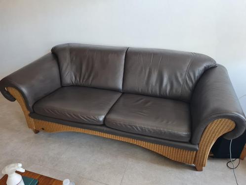 lloyd loom bankstel, Huis en Inrichting, Banken | Bankstellen, Gebruikt, Rechte bank, Overige maten, 150 tot 200 cm, 75 tot 100 cm