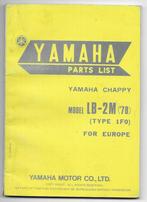 Yamaha Parts List Chappy model LB 2M 19'78 Europa (2231z), Fietsen en Brommers, Verzenden, Zo goed als nieuw